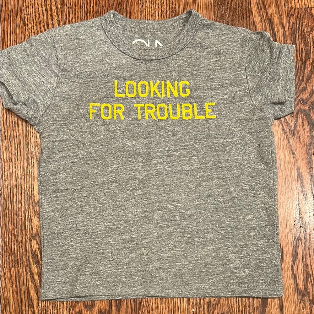 Chaser Brand Gray Kids T-Shirt with Yellow Print
